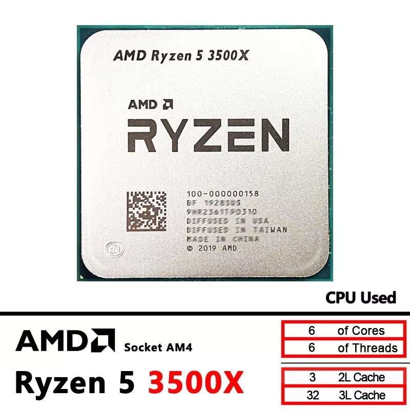 AMD Ryzen 5 3500X 3.6GHz 6 Cor - Esports Gaming Pc Build recension och pris