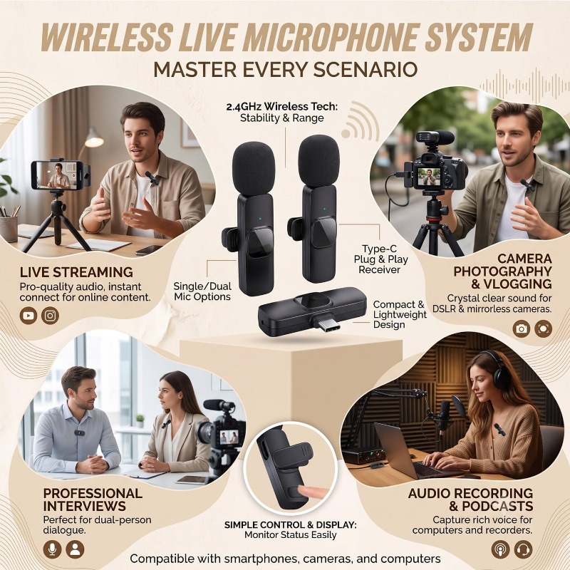 Wireless Lavalier Microphone M - Video Gaming & Esports Usd Acc recension och pris